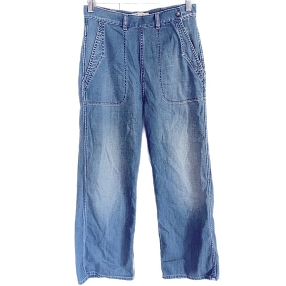 MiH High Rise Cropped Wide Leg Jeans Size XS - Picture 2 of 6